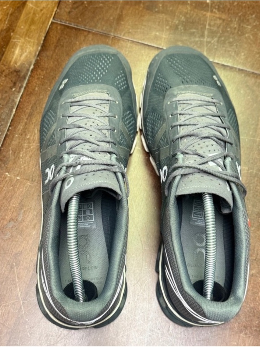 On Running Men's Cloudstratus Athletic Shoes in Dark Gray - Picture 6 of 8